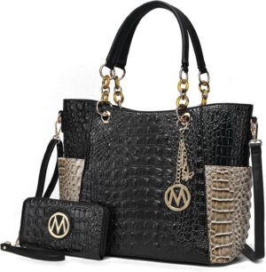MKF Collection Tote Bag for Women, Handbag Set with Wallet-Top-Handle- Vegan Leather Purse