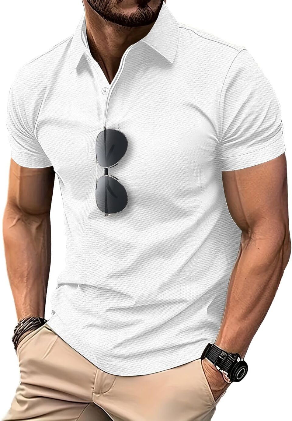 Little Beauty Men Polo Shirts Short Sleeve Activewear Golf Tennis T-Shirt