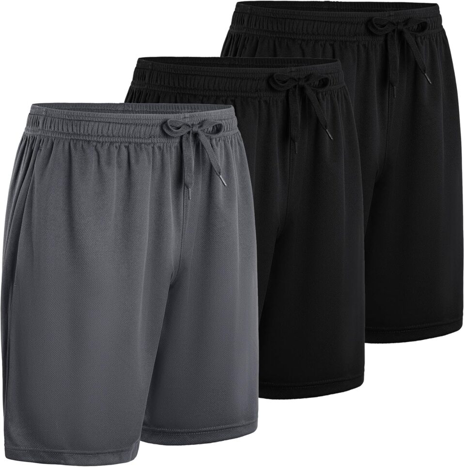 Men’s Basketball Shorts Running Athletic Workout Shorts with Pockets Quick Dry and Loose Fit