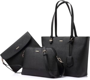 LOVEVOOK Handbags for Women Shoulder Bags Tote Satchel Hobo 3pcs Purse Set