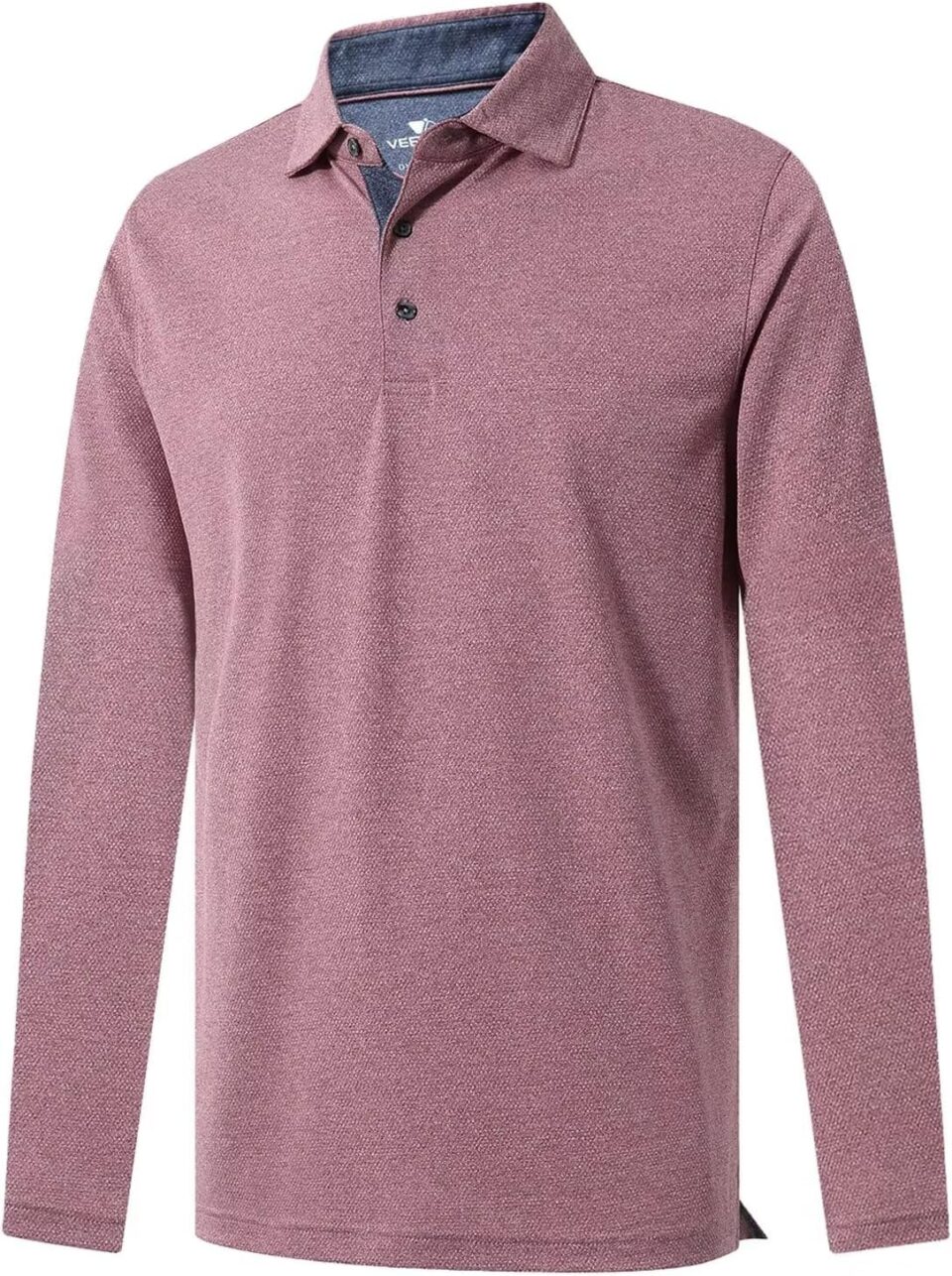 VEBOON Men's Polo Shirts Long and Short Sleeve Cotton Blend Heather Moisture Wicking Casual Collared Shirts