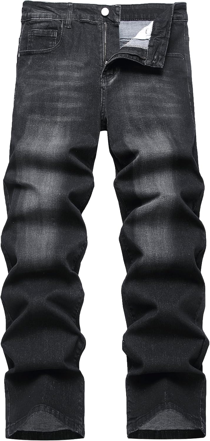 RANMCC Men's Baggy Jeans Loose Straight Fit Y2K Stretch Hip Hop Denim Casual Pants Jeans (Size 30-46)