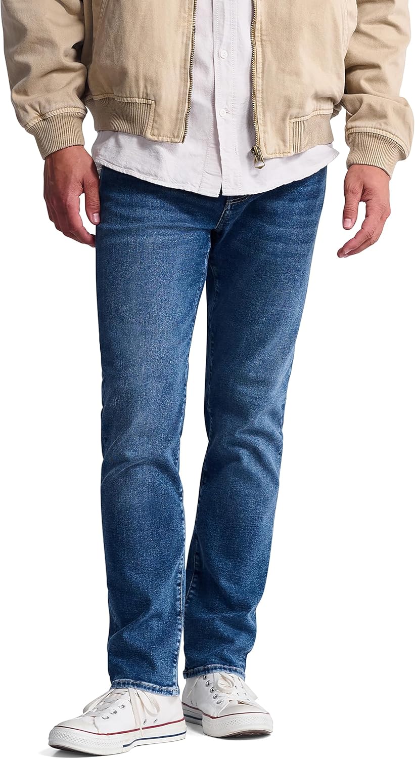 Bridge Men's Regular Rise Straight Leg Jeans