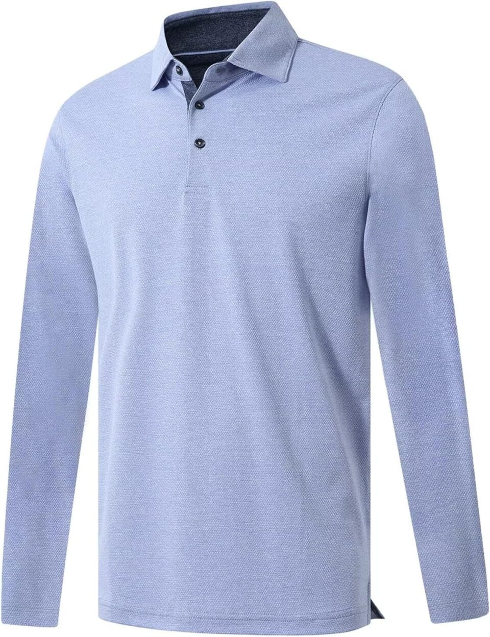 VEBOON Men's Polo Shirts Long and Short Sleeve Cotton Blend Heather Moisture Wicking Casual Collared Shirts