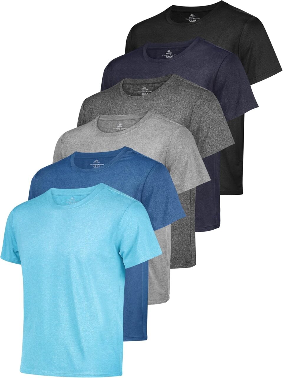 URATOT Men's Workout Shirts Short Sleeve Dry Fit Athletic T-Shirts Moisture Wicking Running Gym Active Lightweight Tee Top