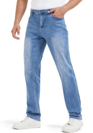 Zylioo Mens Tall Jeans 34/36 Long Inseam, Extra Tall Slim Fit Stretch Jeans, Tall Size Denim with 5 Pocket