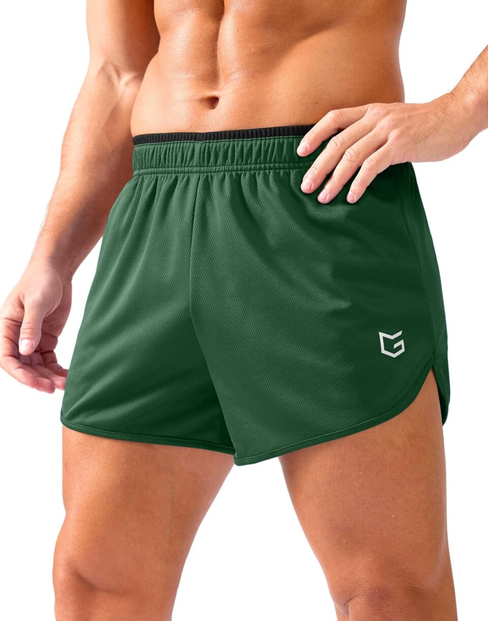 G Gradual Running Shorts for Men 3.5 inch Lightweight Breathable Gym Shorts with Brief Liner Athletic Training Workout Sport