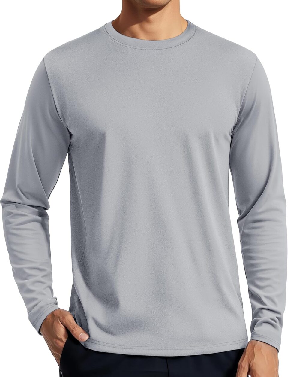 TACVASEN Men's Long Sleeve UPF 80+ Shirts Sun Protection UV SPF Shirts Rash Guard Fishing Running Quick Dry Lightweight