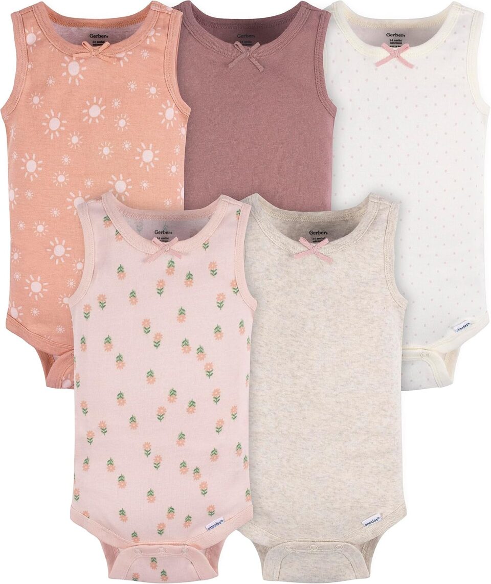 Gerber Baby Boys Multi-Pack Sleeveless Onesies Bodysuit