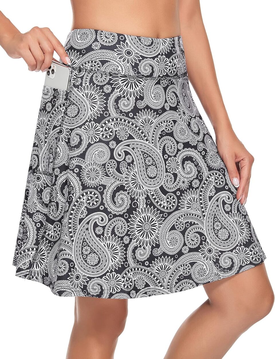 KORALHY Women's 20" Knee Length Skorts Skirts Tennis Athletic Golf Causal Skort with 4 Pockets