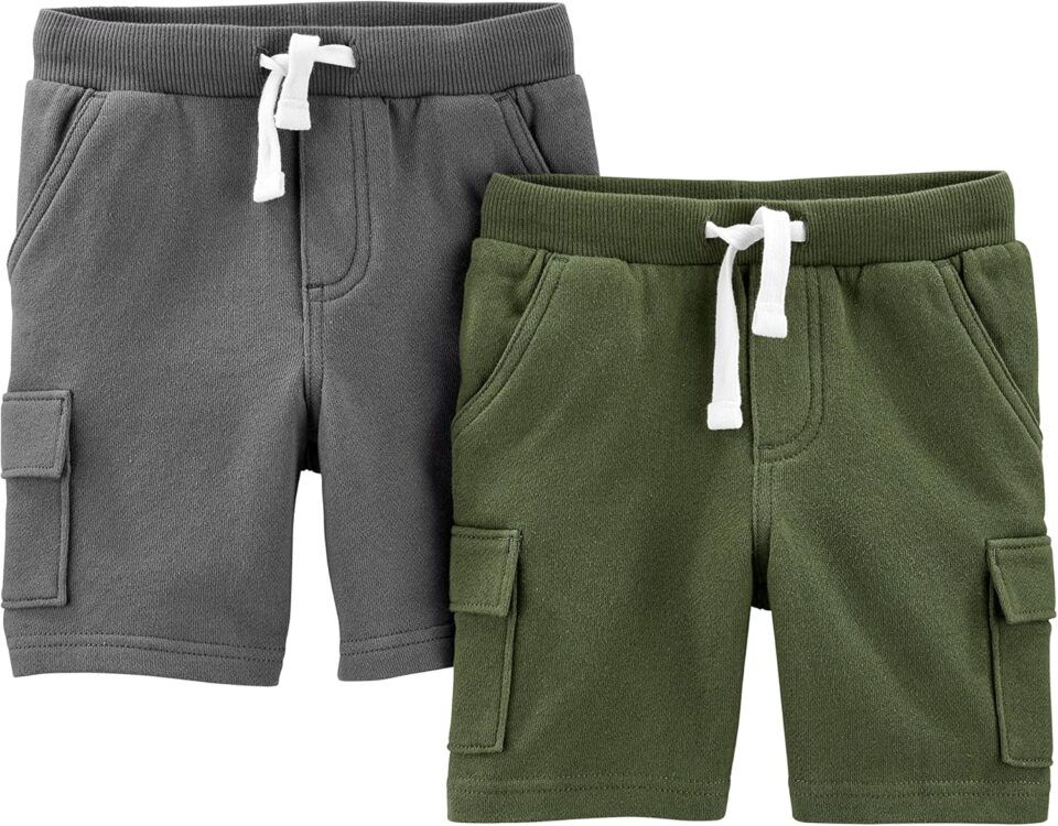 Simple Joys by Carter's Boys' Knit Cargo Shorts, Pack of 2