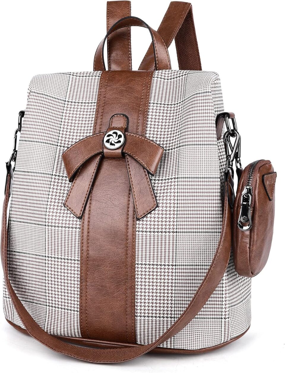 ZOCAI Backpack Purse for Women Fashion Backpack Purses PU Leather Daypacks Anti-Theft Shoulder Bag Satchel Purse