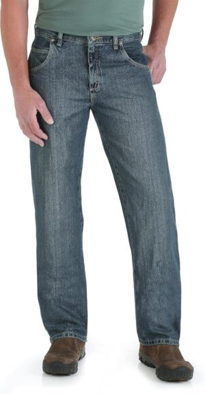 Wrangler Men's Rugged Wear Relaxed Straight Fit Jeans