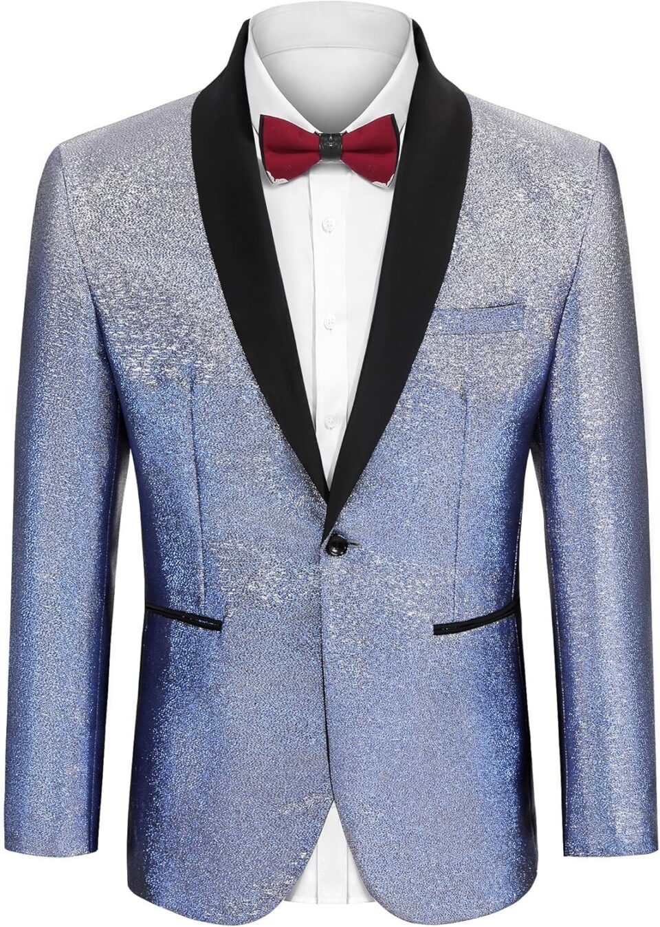 COOFANDY Men's Tuxedo Jacket Slim Fit Shawl Lapel Blazer One Button Suit Jackets for Party Prom Wedding Dinner