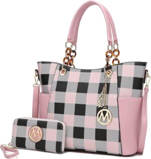 MKF Collection Tote Bag for Women, Handbag Set with Wallet-Top-Handle- Vegan Leather Purse