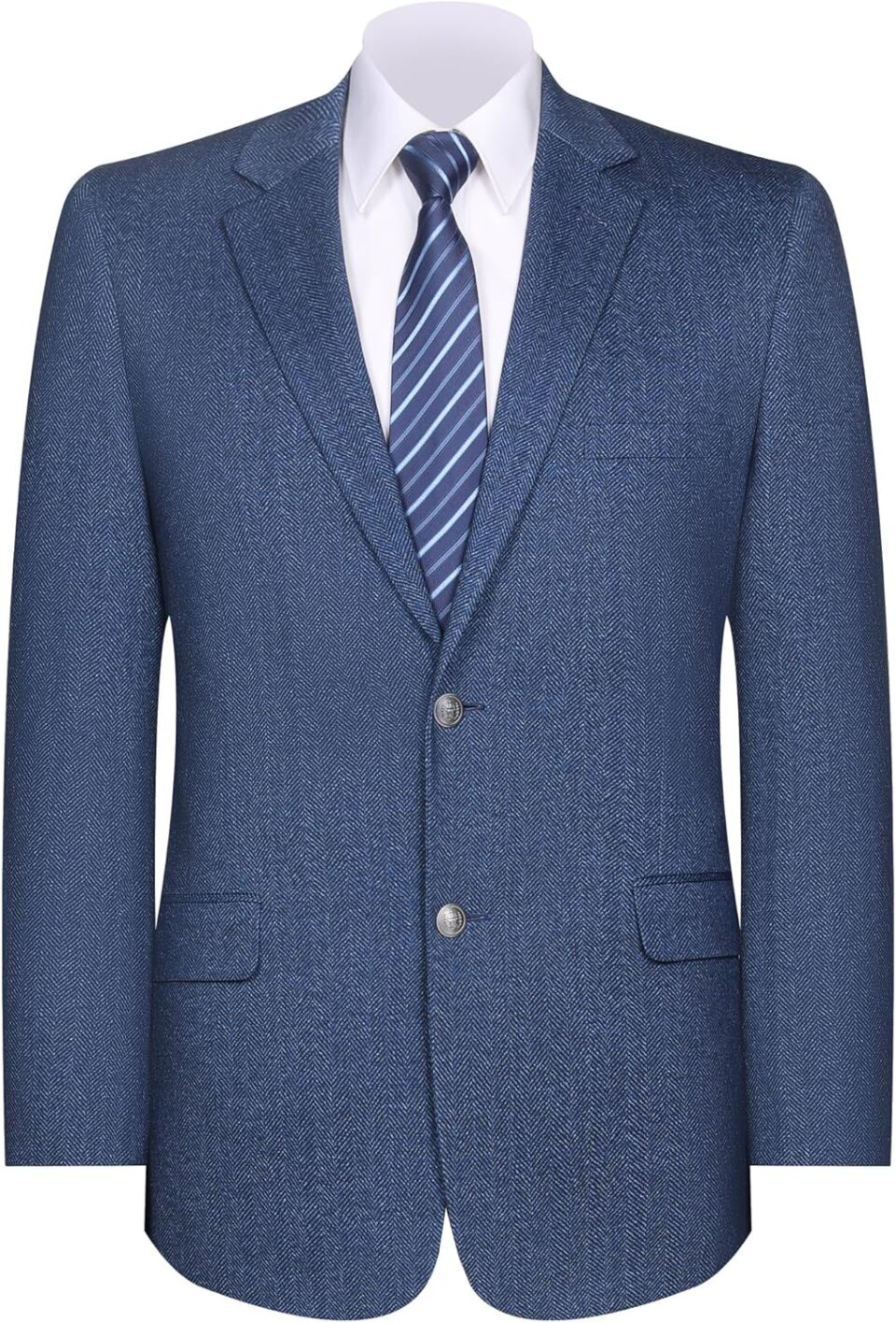 Men's Sport Coat Classic Fit Knit Blazer 2 Button Single Breasted Notch Lapel Casual Sports Jacket for Daily