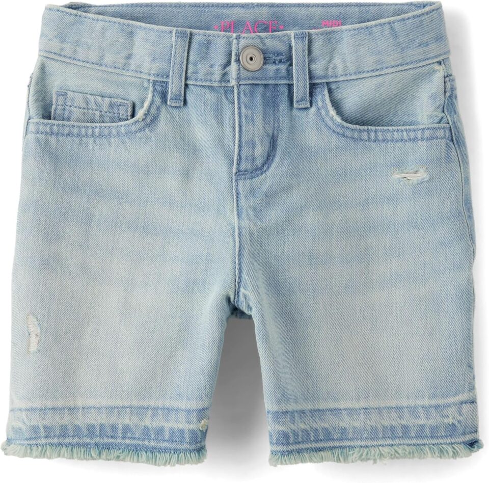 The Children's Place Girls' Denim Midi Shorts